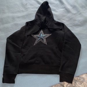 Cowboys Her Style Navy Blue ‘Dallas Cowboys Star’ Pullover Hoodie Sweater - XS
